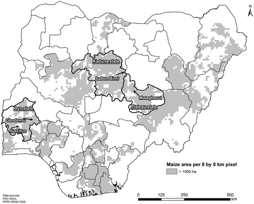 Figure 4. Map showing location of case studies.