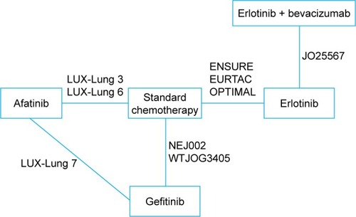 Figure 1 Evidence network for progression-free survival.