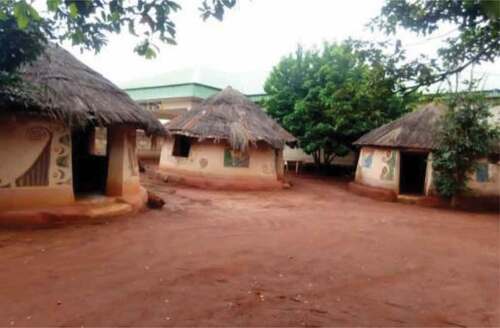 Figure 7. Closely knitted mud hut groups with open spaces where children play.