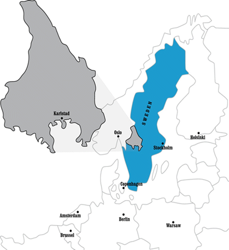 Figure 1. Location of Region Värmland.Source: www.regionvarmland.se/.