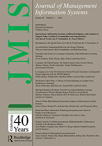 Cover image for Journal of Management Information Systems, Volume 40, Issue 1, 2023