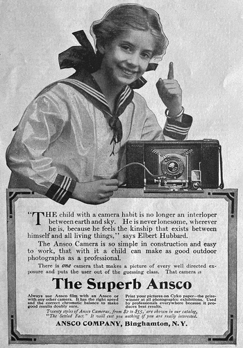 Figure 2. ‘The Superb Ansco’, Ansco Company advertisement. The National Sportsman, 1912, p. 73. Author’s own photograph. Collection of Annebella Pollen.