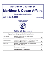 Cover image for Australian Journal of Maritime & Ocean Affairs, Volume 1, Issue 3, 2009