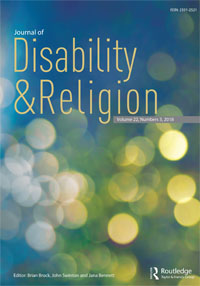 Cover image for Journal of Disability & Religion, Volume 22, Issue 3, 2018