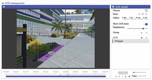 Figure 13. Set the spatial elements as an AOI.