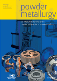 Cover image for Powder Metallurgy, Volume 66, Issue 5, 2023
