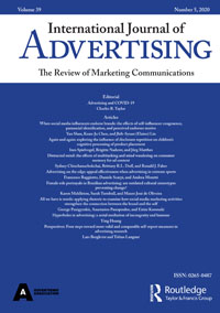 Cover image for International Journal of Advertising, Volume 39, Issue 5, 2020