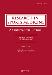 Cover image for Research in Sports Medicine, Volume 27, Issue 1, 2019
