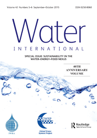 Cover image for Water International, Volume 40, Issue 5-6, 2015