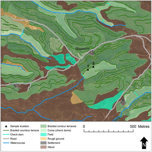 Figure 7. HLC of l’Espanyol case-study area. (Includes data © Institut Cartogràfic i Geològic de Catalunya, 2016. http://www.icc.cat/vissir/).