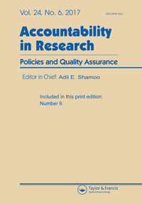 Cover image for Accountability in Research, Volume 24, Issue 6, 2017