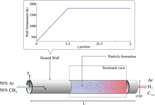 Figure 2. Reactor scheme of the case study with wall temperature boundary condition.