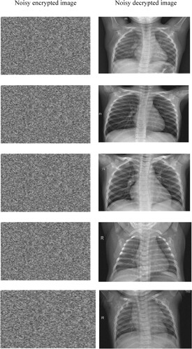 Figure 13. Experimental outcomes of noise attacks.