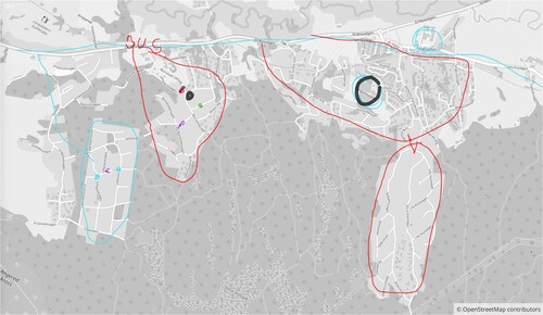 Figure 1. Map drawing from one of the co-creation workshops.