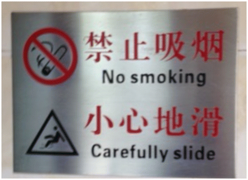 Figure 1 Sign in public toilet at Yuanmingyuan Park, Beijing