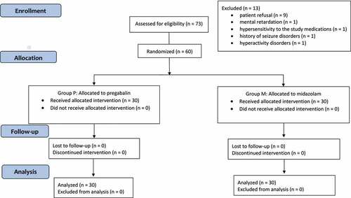 Figure 1. The trial flow diagram