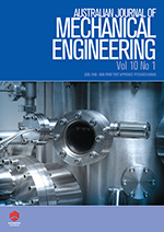 Cover image for Australian Journal of Mechanical Engineering, Volume 10, Issue 1, 2012