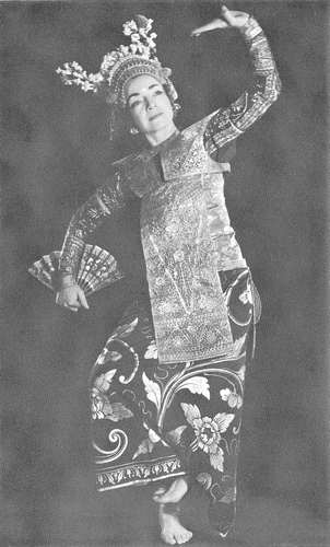 Figure 7 Xenia Zarina in Balinese dance costume (c. 1940). From Xenia Zarina, Citation1967, Classic Dances of the Orient. New York: Crown, p. 152. Courtesy Crown Publishers