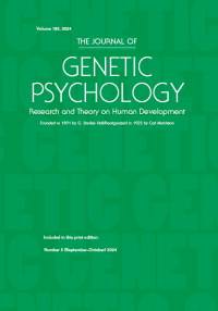 Cover image for The Journal of Genetic Psychology