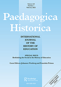 Cover image for Paedagogica Historica, Volume 59, Issue 1, 2023