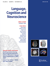 Cover image for Language, Cognition and Neuroscience, Volume 31, Issue 9, 2016