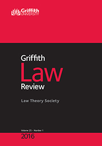 Cover image for Griffith Law Review, Volume 25, Issue 1, 2016