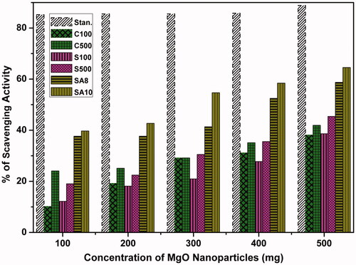 Figure 8. Antioxidant activity of prepared MgO NPs.