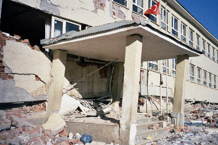 Figure 5. Celtiksuyu Basic Education School building damaged during the 2003 Bingol earthquake.