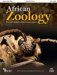 Cover image for African Zoology, Volume 57, Issue 2, 2022