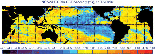 Figure 2. CRW sea surface temperature anomaly (SSTA) chart. in °C.