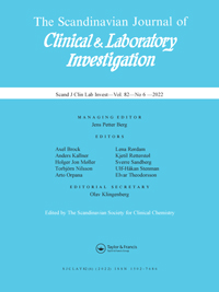 Cover image for Scandinavian Journal of Clinical and Laboratory Investigation, Volume 82, Issue 6, 2022