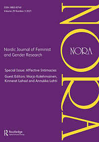 Cover image for NORA - Nordic Journal of Feminist and Gender Research, Volume 29, Issue 3, 2021