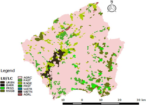 Figure 4. Land use/land cover map of Megech watershed.