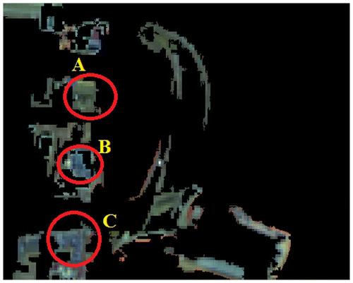 Figure 10. Visual analysis of spatial and spectral information of building for original MS image.