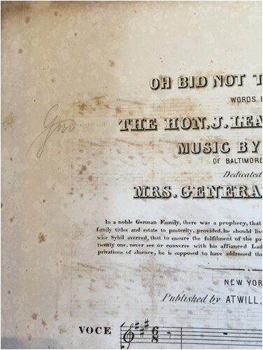 Figure 6. Anna’s marking “Good” on “O Bid Not the Heart.” William T. Johnson Family Papers, Box 1, Louisiana and Lower Mississippi Valley Collections, LSU Libraries, Baton Rouge, La.