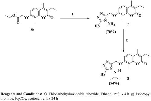 Scheme 2. Synthesis of the target compounds 7 and 8.