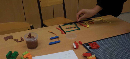 Figure 6. Different materials we used with Claude during the ideation and conceptualization phases bricks and modeling phase.