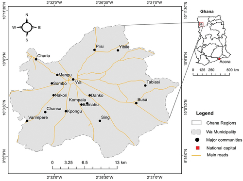 Figure 1. Study area in regional and national context.