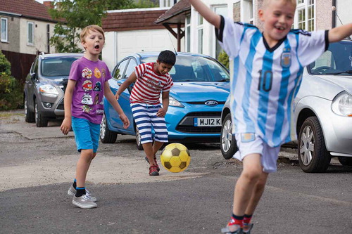 Figure 11. Football in the street.