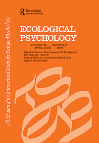 Cover image for Ecological Psychology, Volume 30, Issue 2, 2018