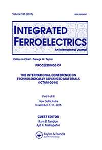 Cover image for Integrated Ferroelectrics, Volume 185, Issue 1, 2017