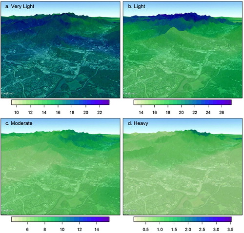 Figure 7. Visualizations of the nine clustering results are subjectively compared across the transect. The visualization allows the user to pan, zoom, and tilt across different topographic regions of the SAM. Photographic imagery Copyright 2016. Image: Landsat. Data: SIO, NOAA, U.S. Navy, NGA, GEBCO.