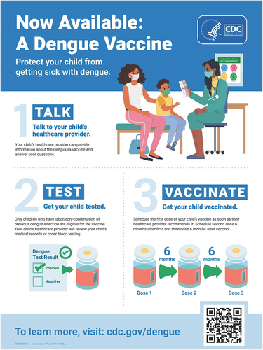 Figure 3. Office poster for healthcare providers – now available: A dengue vaccine.