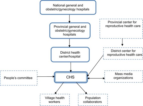 Figure 1 Public reproductive health service delivery system in Vietnam.