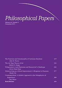 Cover image for Philosophical Papers, Volume 44, Issue 3, 2015