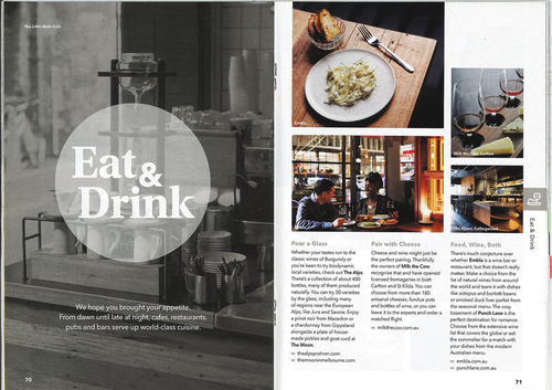 Figure 5. “Eat and Drink” section in Melbourne’s Official Visitor Guide 2019. Printed brochure. Courtesy: City of Melbourne and Visit Melbourne.