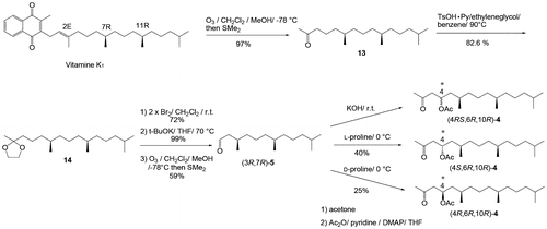 Scheme 5. Structural determination and asymmetric synthesis of 4.