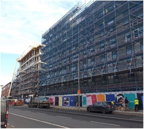 Figure 1. Construction of PBSA on Cork Street, Dublin 8. (Source: Authors own, 2020).
