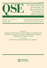 Cover image for International Journal of Qualitative Studies in Education, Volume 35, Issue 9, 2022