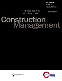 Cover image for International Journal of Construction Management, Volume 18, Issue 6, 2018